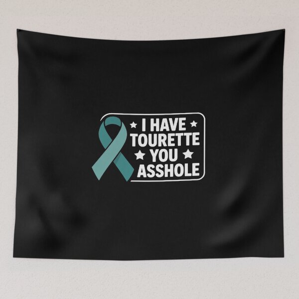 Item preview, I Have Tourette's Syndrome Awareness Funny Teal Ribbon designed and sold by BlassmausArt.