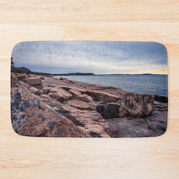 Item preview, Acadia National Park Granite Coast at Dusk | Maine Stormy Seascape Photo Print designed and sold by MDCCo.