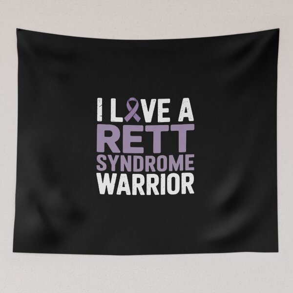 Item preview, I Love a Rett Syndrome Warrior Purple Ribbon Awareness Gift designed and sold by BlassmausArt.