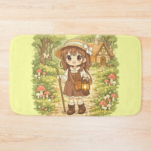Item preview, Anime Cute Girl Lost But Cozy Forest Adventure Aesthetic Design for Introverts and Cottagecore Lovers designed and sold by Im-Ara.