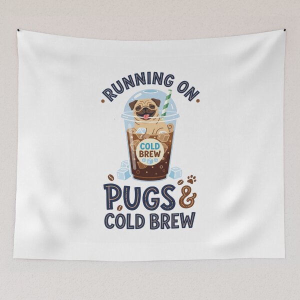Item preview, Running on Pugs and Cold Brew designed and sold by Mr-AShop.