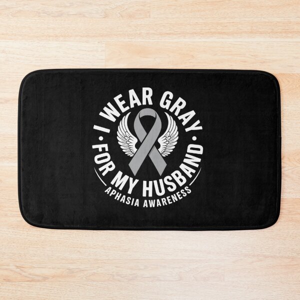 Item preview, I Wear Gray For My Husband Aphasia Awareness designed and sold by BlassmausArt.