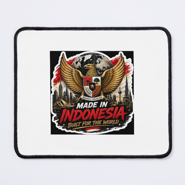 Item preview, Made In Indonesia – Built For The World | Indonesian Pride Streetwear Sticker designed and sold by Wander Pop Studio.