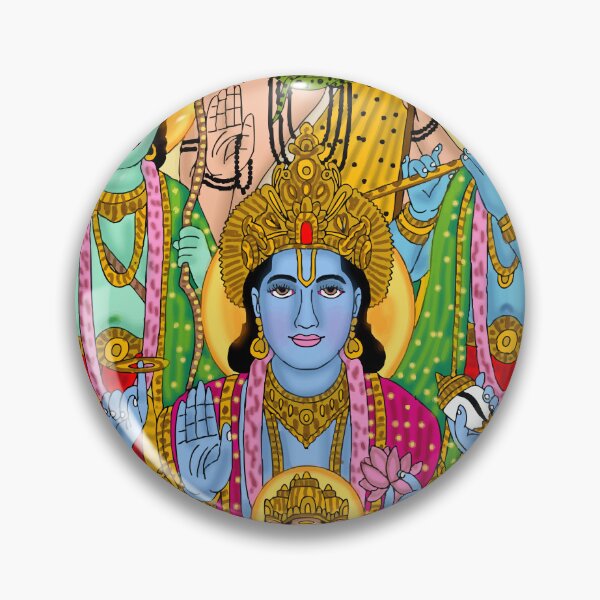 Item preview, Lord Vishnu Divine Cosmic Protector Spiritual Hindu Artwork designed and sold by Harshit_Digital_Arts.