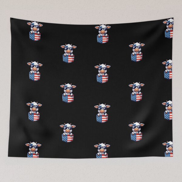 Item preview, Funny Cow 4th July USA Flag America Boys Girls Kids designed and sold by rafaeltto.