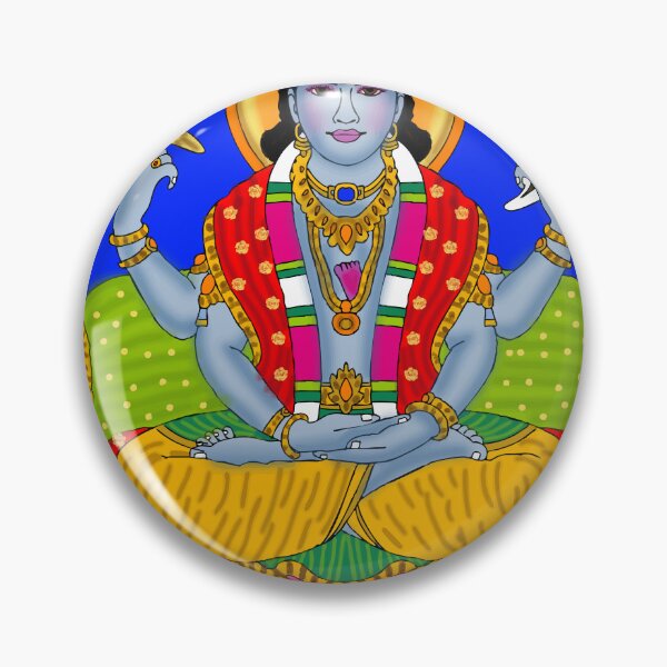 Item preview, Divine Lord Vishnu Sacred Indian Spiritual Artwork designed and sold by Harshit_Digital_Arts.