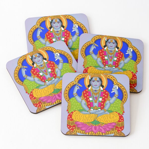 Item preview, Divine Lord Vishnu Sacred Indian Spiritual Artwork designed and sold by Harshit_Digital_Arts.