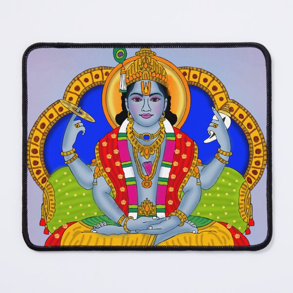 Item preview, Divine Lord Vishnu Sacred Indian Spiritual Artwork designed and sold by Harshit_Digital_Arts.