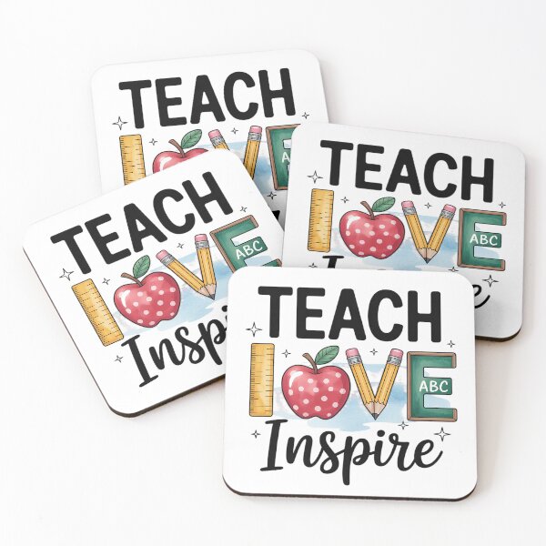 Item preview, Cute Teach Love and Inspire Graphic designed and sold by fferomananul.