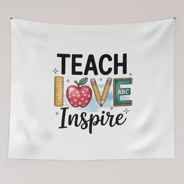 Item preview, Cute Teach Love and Inspire Graphic designed and sold by fferomananul.