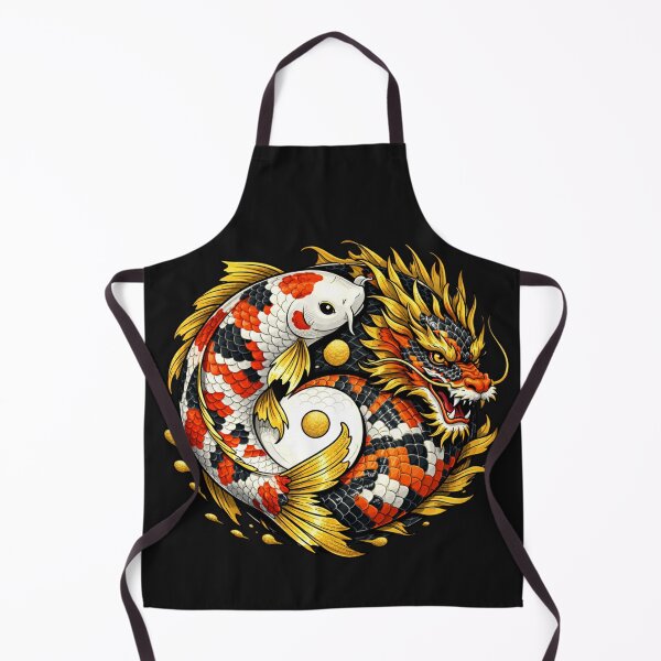 Item preview, Yin Yang Koi Dragon Balance Japanese Art designed and sold by Tsugraf Designs.