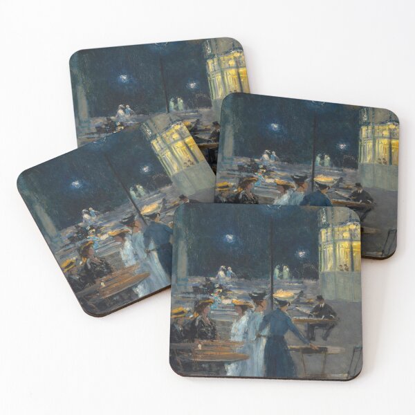 Item preview, Impressionist Night Café Painting Elegant Paris Scene for Classic Art Lovers  14 designed and sold by RickE.