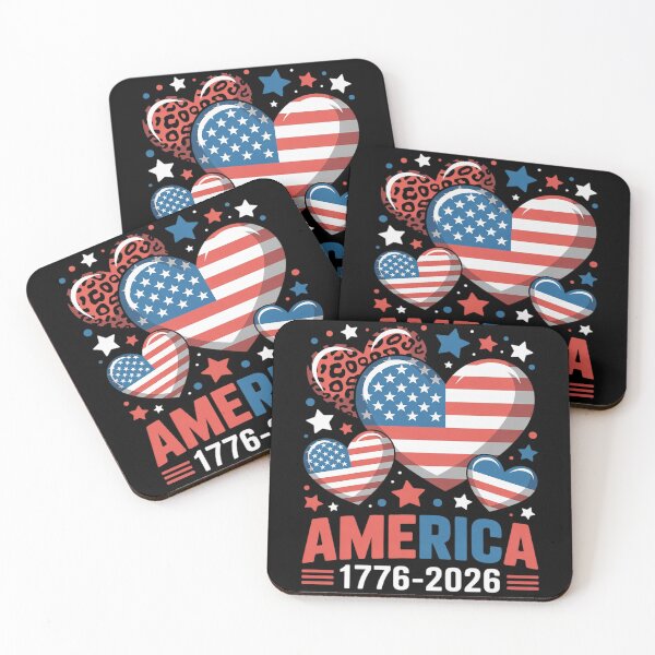 Item preview, Flag Heart Leopard 1776 2026 July 4th 250th Birthday designed and sold by fferomananul.