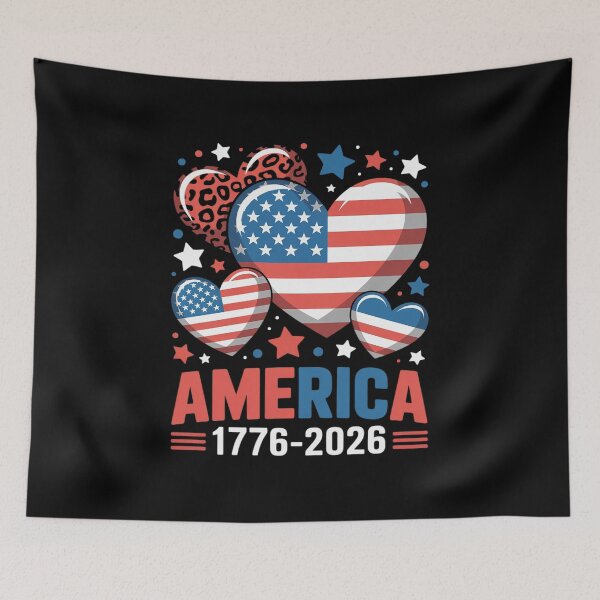 Item preview, Flag Heart Leopard 1776 2026 July 4th 250th Birthday designed and sold by fferomananul.