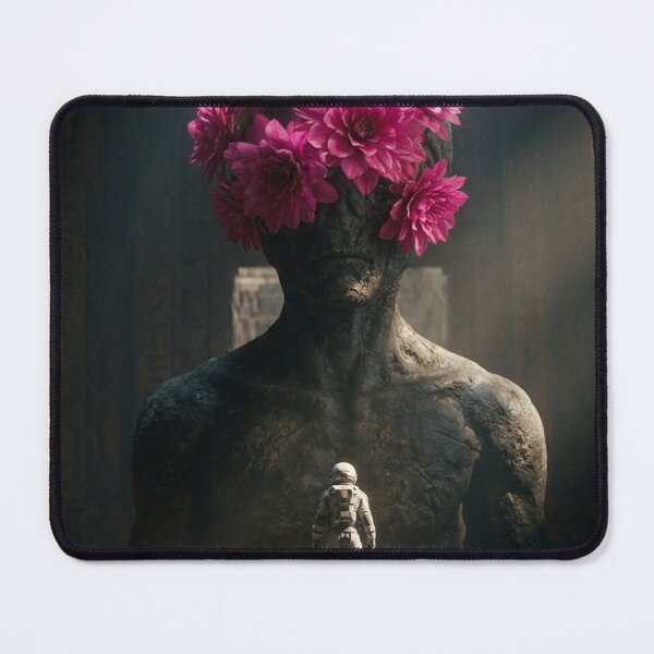 Item preview, The Astronaut before the Alien God of Fuchsia Flowers designed and sold by Archive Studio.