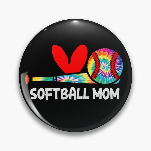 Item preview, Tie Dye Softball Mom Heart Love Tee designed and sold by LashondaGreen89.