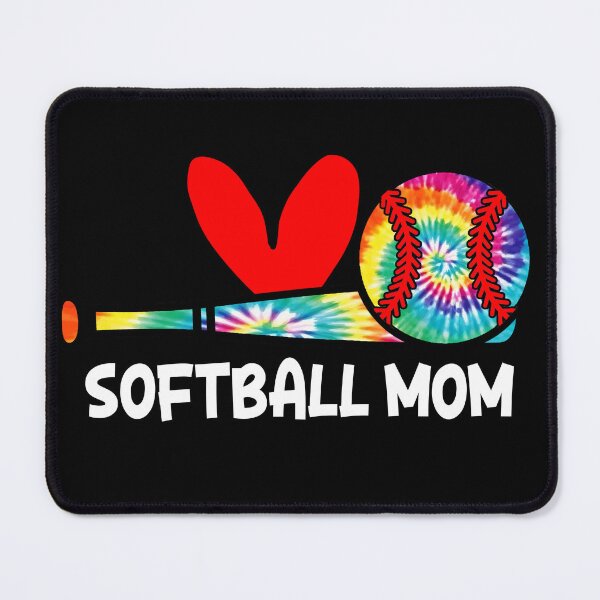 Item preview, Tie Dye Softball Mom Heart Love Tee designed and sold by LashondaGreen89.