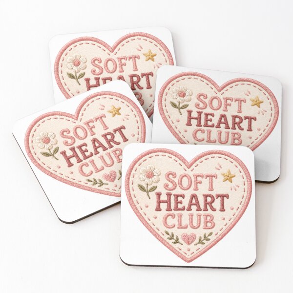 Item preview, Soft Heart Club Embroidered Style Heart Patch Design designed and sold by FusiTink.