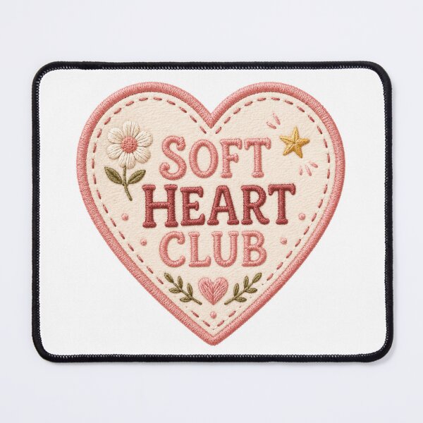 Item preview, Soft Heart Club Embroidered Style Heart Patch Design designed and sold by FusiTink.