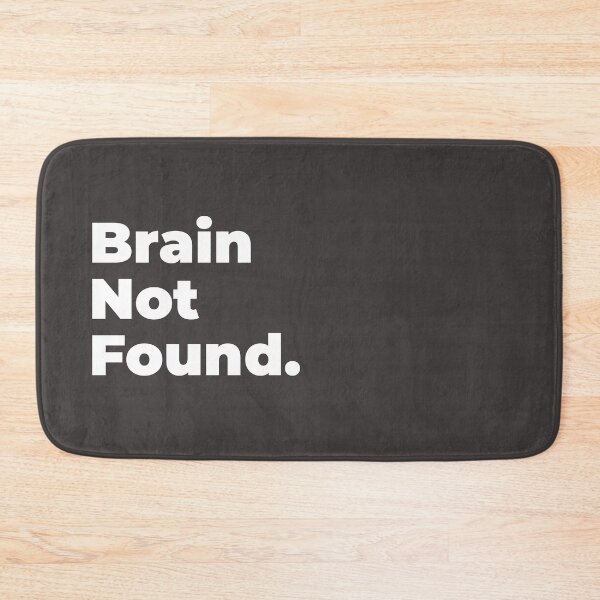 Item preview, Minimalist Relatable Quote “Brain Not Found" Aesthetic Typography Design designed and sold by diahsariw.