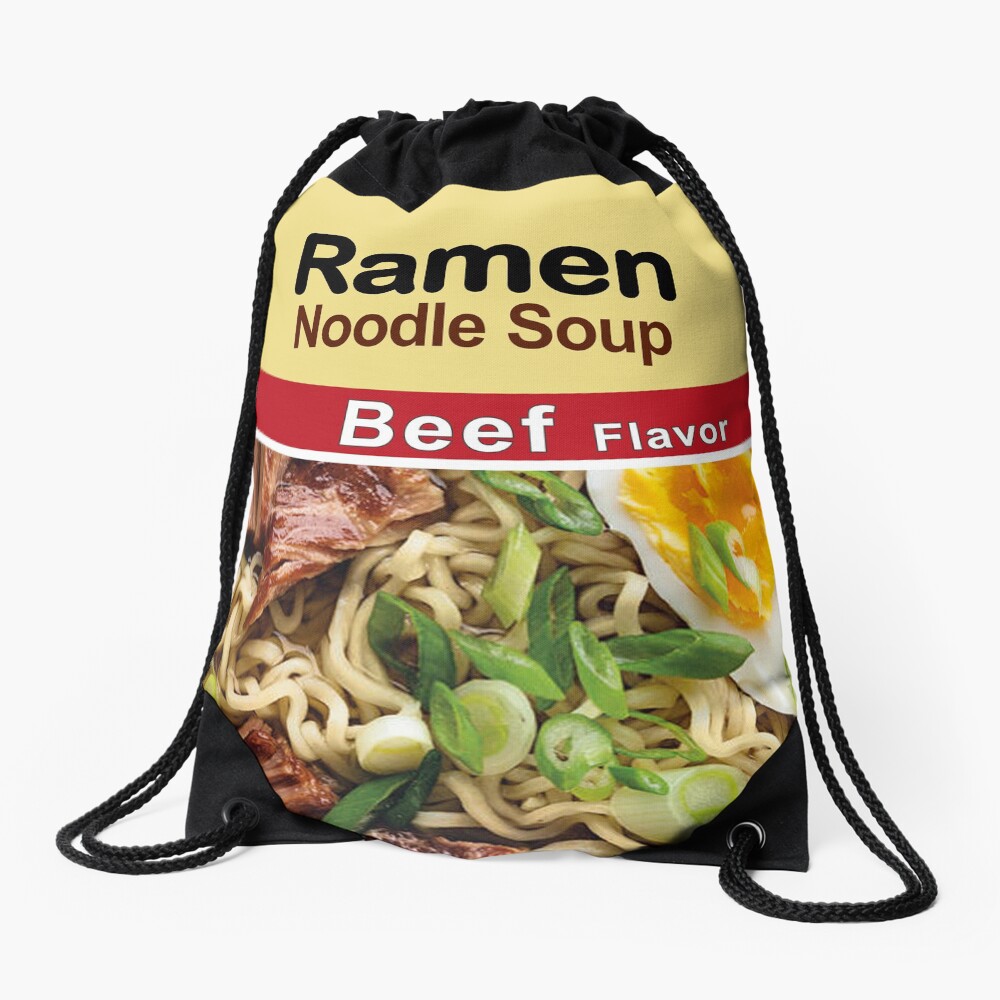 Ramen Noodle Soup - Beef Flavor Drawstring Bag