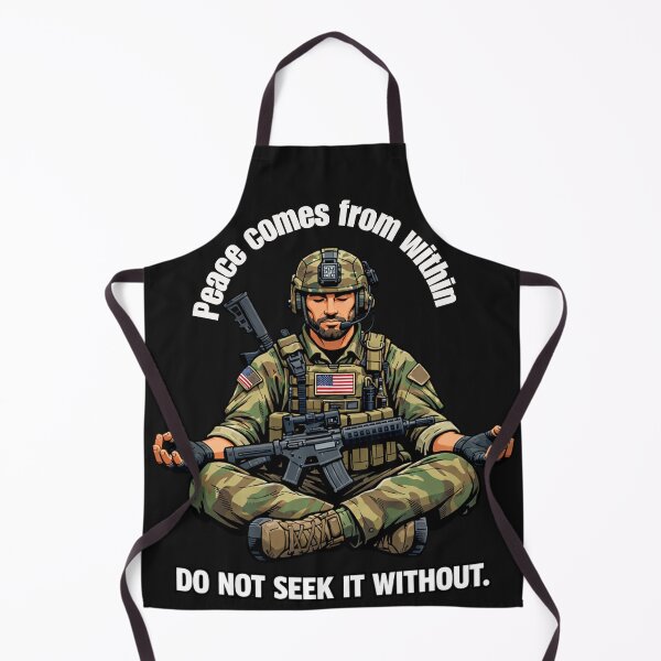 Item preview, Soldier Meditating Tactical Calm Reflection designed and sold by Tsugraf Designs.
