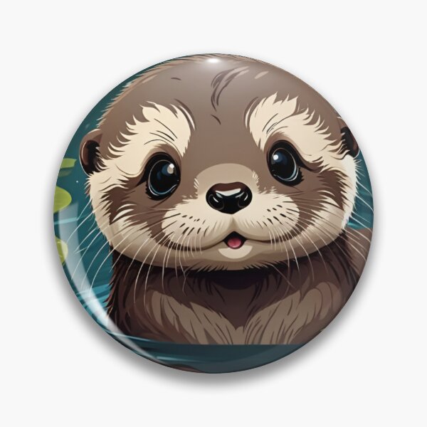 Item preview, Adorable Baby Otter Floating Among Lily Pads designed and sold by CASASIS_MERCH.