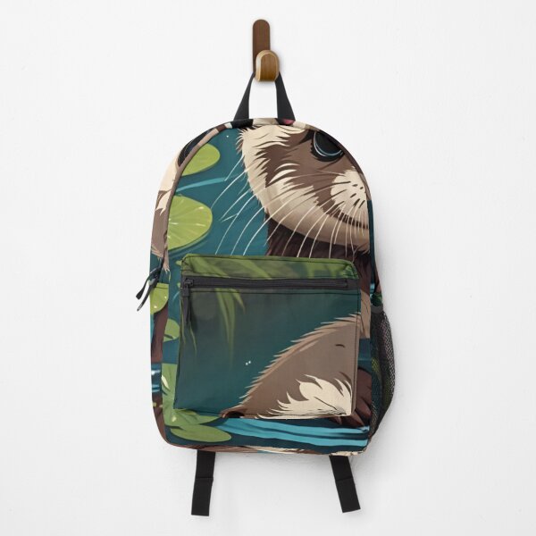 Item preview, Adorable Baby Otter Floating Among Lily Pads designed and sold by CASASIS_MERCH.