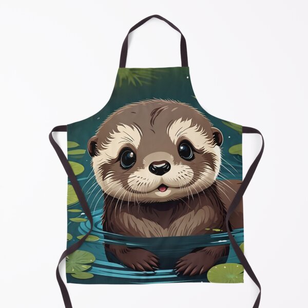 Item preview, Adorable Baby Otter Floating Among Lily Pads designed and sold by CASASIS_MERCH.