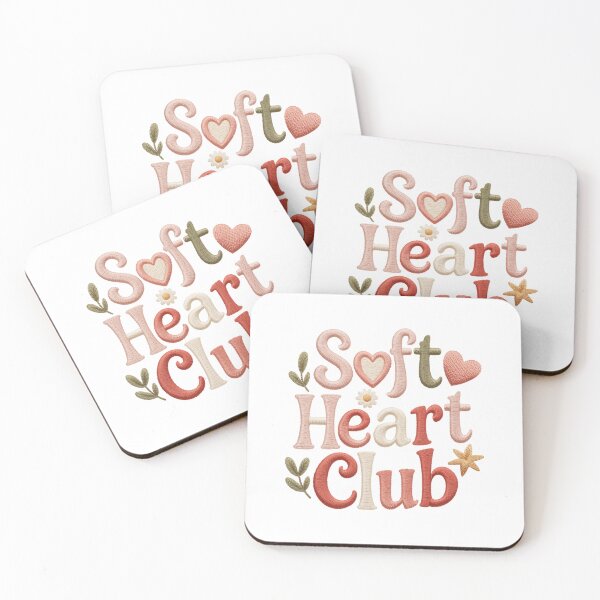 Item preview, Adorable embroidered typography design from the Soft Heart Club designed and sold by FusiTink.