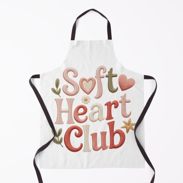 Item preview, Adorable embroidered typography design from the Soft Heart Club designed and sold by FusiTink.