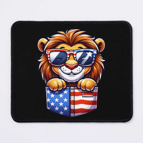Item preview, Funny Lion 4th July USA Flag America Boys Girls Kids designed and sold by rafaeltto.