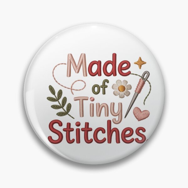 Item preview, Made of tiny stitches. Cute sewing and craft design. designed and sold by FusiTink.