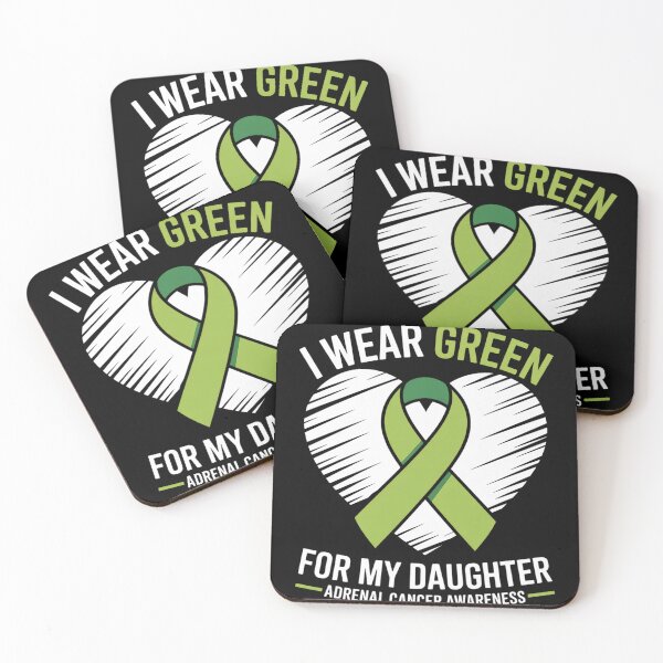 Item preview, I wear GREEN for my DAUGHTER ADRENAL CANCER Awareness designed and sold by fferomananul.