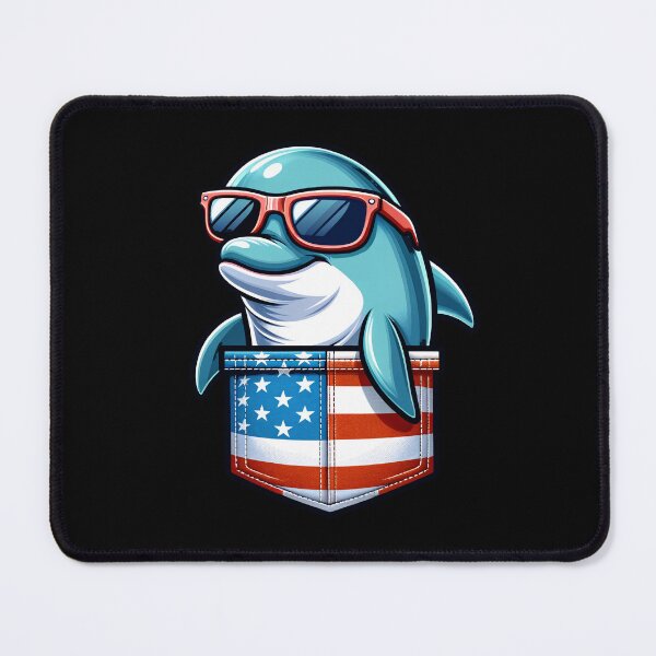Item preview, Funny Dolphin 4th July USA Flag America Boys Girls Kids designed and sold by rafaeltto.