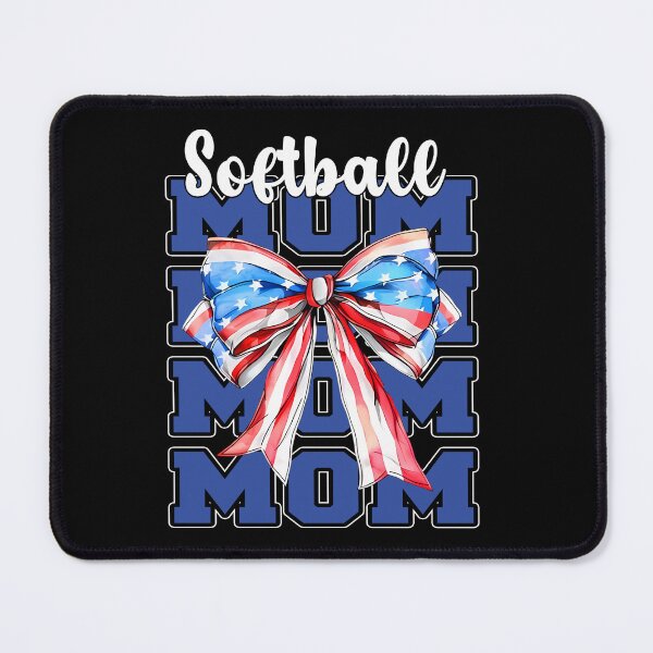 Item preview, Patriotic Softball Mom Bow Tee designed and sold by LashondaGreen89.
