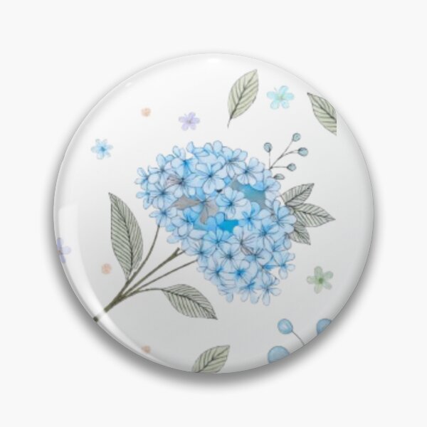 Item preview, Blue Hydrangea Watercolor Botanical Art designed and sold by VibranPalette.