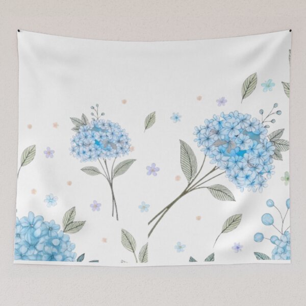 Item preview, Blue Hydrangea Watercolor Botanical Art designed and sold by VibranPalette.