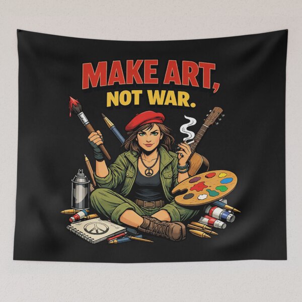 Item preview, Make Art Not War Artist Peace Advocate designed and sold by Tsugraf Designs.