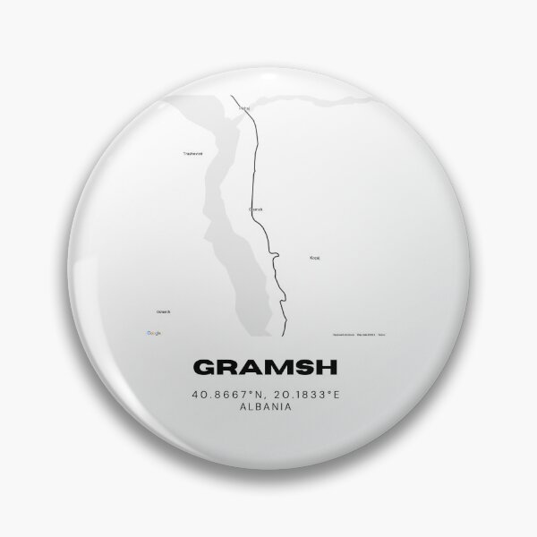 Item preview, Gramsh Minimalist Map Design | Albania City Street Map Art Print designed and sold by RM-Journey.