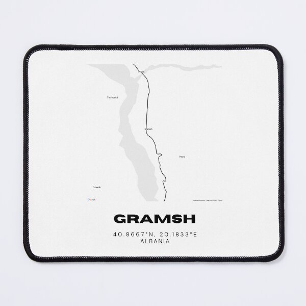 Item preview, Gramsh Minimalist Map Design | Albania City Street Map Art Print designed and sold by RM-Journey.