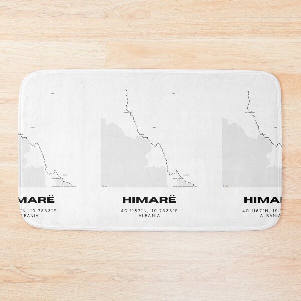 Item preview, Himarë Minimalist Map Design | Albania Riviera Coastal Map Art designed and sold by RM-Journey.