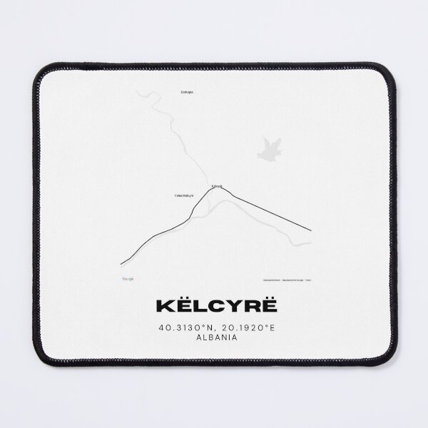 Item preview, Këlcyrë Minimalist Map Design | Albania Mountain Town Map Art designed and sold by RM-Journey.