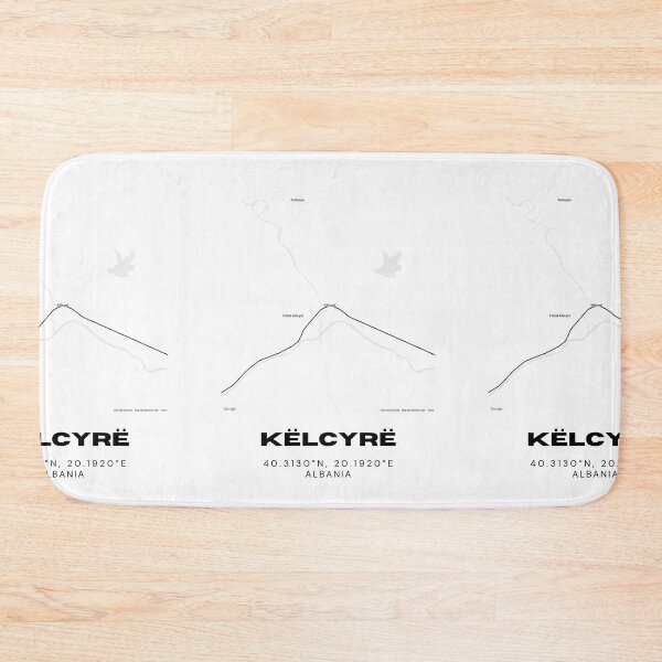 Item preview, Këlcyrë Minimalist Map Design | Albania Mountain Town Map Art designed and sold by RM-Journey.