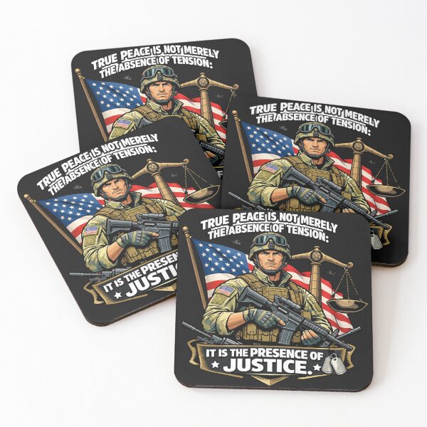 Item preview, True Peace Justice Soldier American Flag Military designed and sold by Tsugraf Designs.