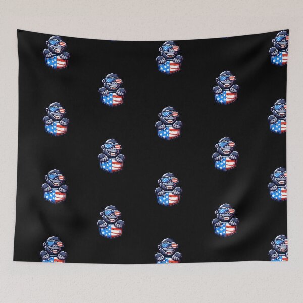 Item preview, Funny Gorilla 4th July USA Flag America Boys Girls Kids designed and sold by rafaeltto.