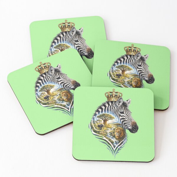 Item preview, Crowned Zebra of the Hidden Savannah – World Within Art designed and sold by sunbowjp stadio.