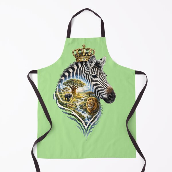 Item preview, Crowned Zebra of the Hidden Savannah – World Within Art designed and sold by sunbowjp stadio.
