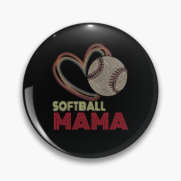 Artikelvorschau, Retro Softball Mama Herzdesign entworfen und verkauft von LashondaGreen89.