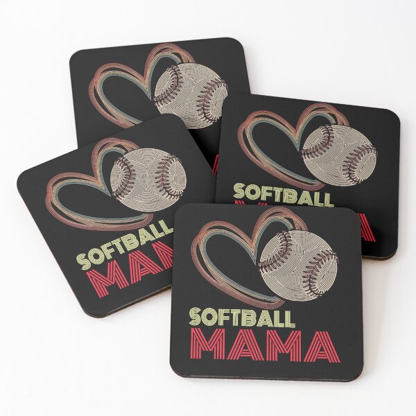 Item preview, Retro Softball Mama Heart Design designed and sold by LashondaGreen89.